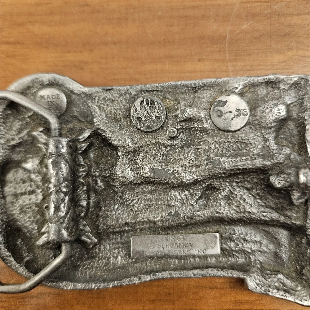 Vintage‎ Illinois The Great Escape Belt Buckle Wildlife Outdoors Bergamot Brass